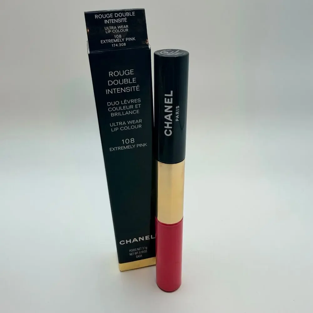 CHANEL Rouge Double Intensité 108 Extremely Pink Ultra Wear Lip Colour NIB